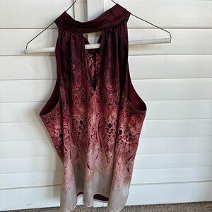 Women's White House Black Market M size red, black, cream & Burgundy sleeveless